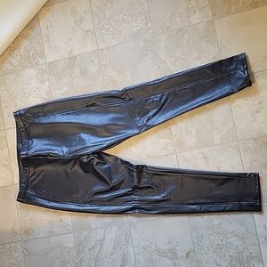 Faux leather pants, black, never worn